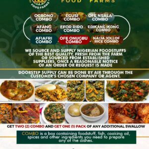 Raw Organic FoodStuff Packages(Dishes)