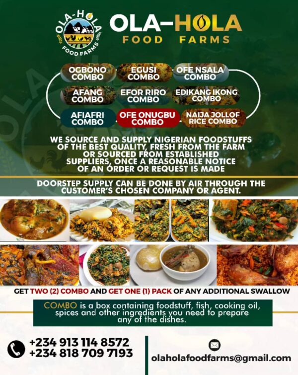 Raw Organic FoodStuff Packages(Dishes)